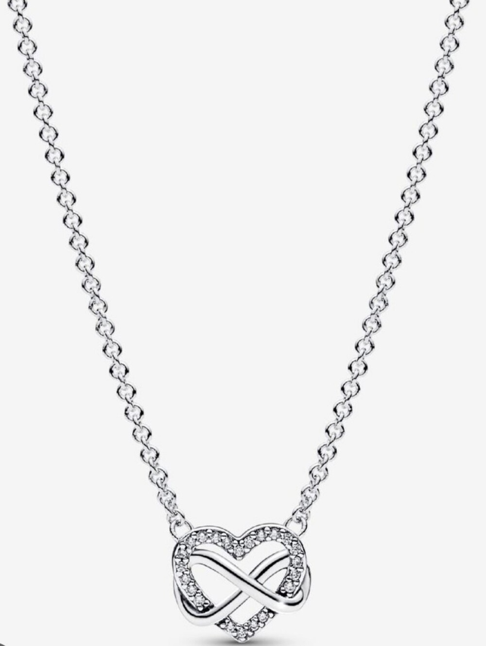 PANDORA - Sparkling InfinityHeart Collier Necklace w/ Dust Bag
